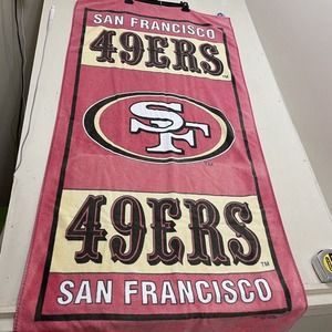 NFL Football SF San Francisco 49ers Beach Towel 55 in x 27 in vintage 1996